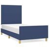 vidaXL Bettgestell ohne Matratze Blau 90x200 cm Stoff