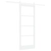 vidaXL Schiebet&uuml;r Wei&szlig; 83 x 202 cm Massivholz Kiefer und Glas