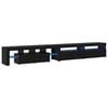vidaXL TV-Schr&auml;nk 3 pcs Schwarz Eichen-Optik 290 x 36,5 x 40 cm