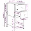 vidaXL Nachttisch mit Schubladen Altholz 32 x 42 x 70 cm Holzwerkstoff