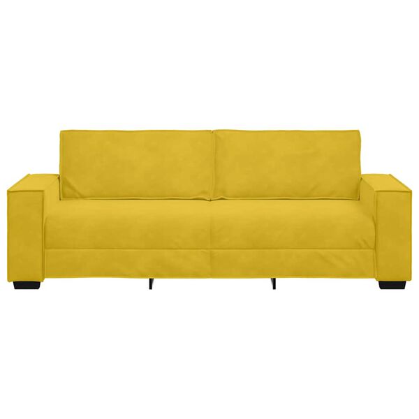 vidaXL 3-Sitzer-Sofa Gelb 220x78x84 cm Samt
