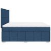 vidaXL Boxspringbett mit Matratze Blau 200x200 cm Stoff