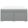 vidaXL Boxspringbett mit Matratze Hellgrau 140x200 cm Stoff