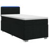 vidaXL Boxspringbett mit Matratze Schwarz 90 x 190 cm Stoff