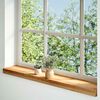 vidaXL Fensterb&auml;nke 2 Stk. Hellbraun 80x15x2 cm Massivholz Eiche