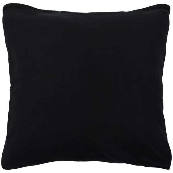 vidaXL 4-tlg. Bettw&auml;sche-Set Fleece Schwarz 135&times;200/80&times;80 cm