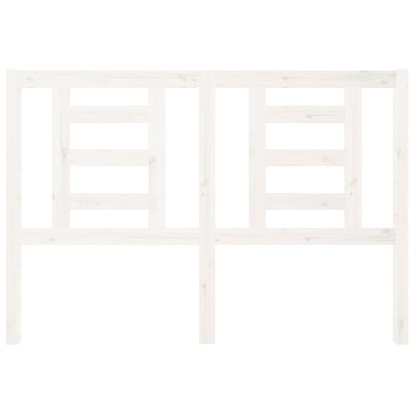 vidaXL Kopfteil Wei&szlig; 126x4x100 cm Massivholz Kiefer