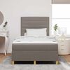 vidaXL Boxspringbett mit Matratze Taupe 120 x 190 cm Stoff