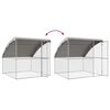 vidaXL H&uuml;hnerk&auml;fig 3 pcs Silber 600 x 200 x 200 cm Stahl und PE