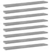vidaXL B&uuml;cherregal-Bretter 8 Stk. Betongrau 60x10x1,5 cm Holzwerkstoff