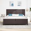 vidaXL Boxspringbett mit Matratze Dunkelbraun 200 x 200 cm Stoff