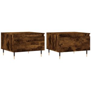 vidaXL Couchtische 2 Stk. R&auml;uchereiche 50x46x35 cm Holzwerkstoff