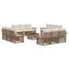 vidaXL Gartensofa-set 13 pcs Beige Poly-Rattan