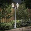vidaXL Gartenlicht Weiß 235 cm Aluminium