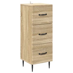 vidaXL Schubladenschrank Sonoma-Eiche 33 x 34,5 x 89,5 cm