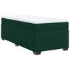 vidaXL Boxspringbett mit Matratze Dunkelgr&uuml;n 100x200 cm Samt
