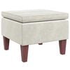 vidaXL Hocker mit Holzbeinen Creme Samt