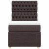 vidaXL Boxspringbett mit Matratze Dunkelbraun 90x200 cm Stoff