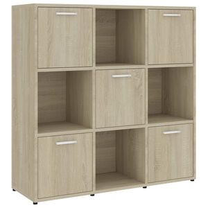 vidaXL B&uuml;cherregal Sonoma-Eiche 90x30x90 cm Holzwerkstoff