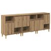 vidaXL Sideboards 3 Stk. Artisan-Eiche 60 x 35 x 70 cm Holzwerkstoff
