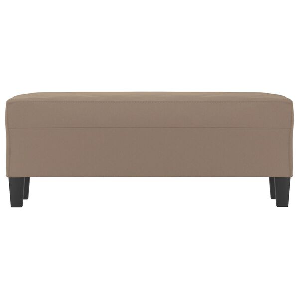 vidaXL Sitzbank Taupe 100x35x41 cm Mikrofasergewebe