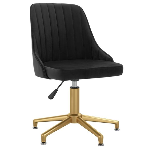 vidaXL Esszimmerst&uuml;hle 2 Stk. Drehbar Schwarz Samt