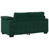 vidaXL Zweisitzer-Sofa Dunkelgr&uuml;n 160x77x82 cm Samt