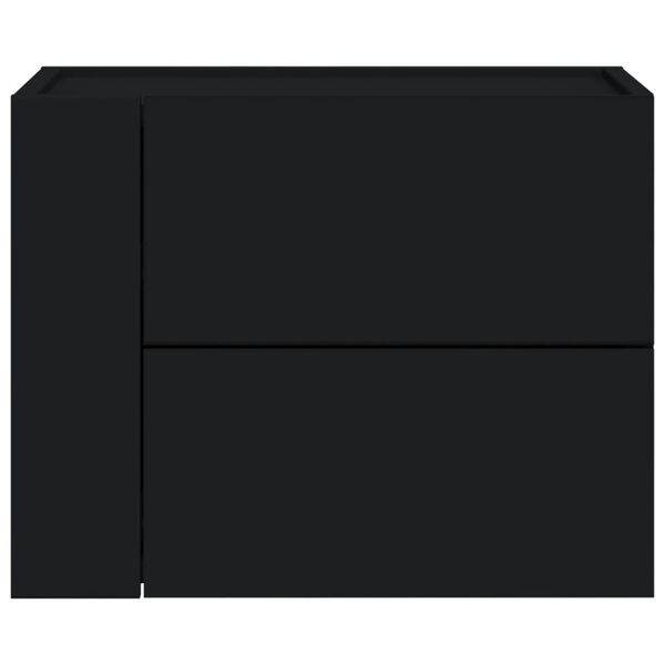 vidaXL Wand-Nachttisch Schwarz 45x30x35 cm