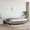 vidaXL Boxspringbettgestell Taupe 180x200 cm Stoff
