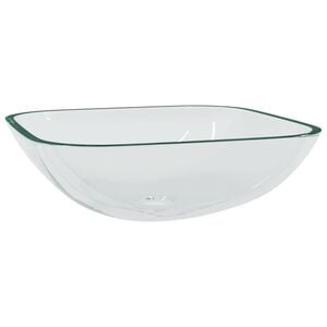 vidaXL Waschbecken Glas 42x42x14 cm Transparent