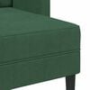 vidaXL 2er-Sofa mit Chaiselongue L-Form Dunkelgr&uuml;n 125 cm Leinen