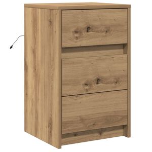 vidaXL Nachttisch Artisan-Eiche 38 x 34 x 61 cm Holzwerkstoff