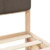 vidaXL Bettgestell mit gepolstertem Kopfteil Taupe 100 x 200 cm