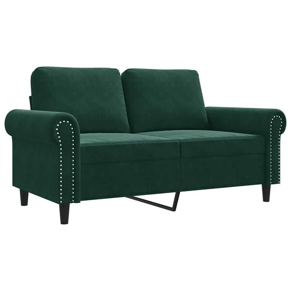 vidaXL 2-Sitzer-Sofa Dunkelgr&uuml;n 120 cm Samt