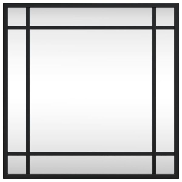 vidaXL Wandspiegel Schwarz 40x40 cm Quadratisch Eisen