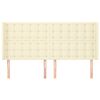 vidaXL Kopfteil mit Ohren Creme 163x16x118/128 cm Kunstleder