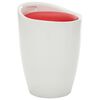 vidaXL Hocker mit Stauraum Wei&szlig; und Rot Kunstleder