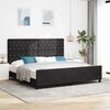 vidaXL Boxspringbett mit Kopfteil Schwarz 200 x 200 cm Samt