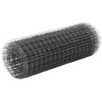 vidaXL Drahtzaun Stahl mit PVC-Beschichtung 10x0,5 m Grau