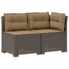 vidaXL 2-Sitzer Garten-Sofa mit Kissen Rattan-Look PP Hellgrau