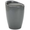 vidaXL Hocker mit Stauraum Grau Kunstleder