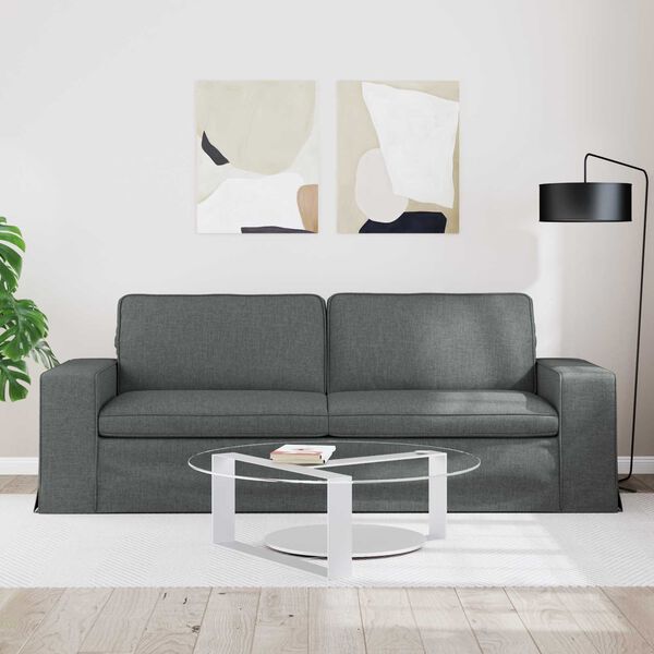 vidaXL Sofa 180cm Dunkelgrau Metall