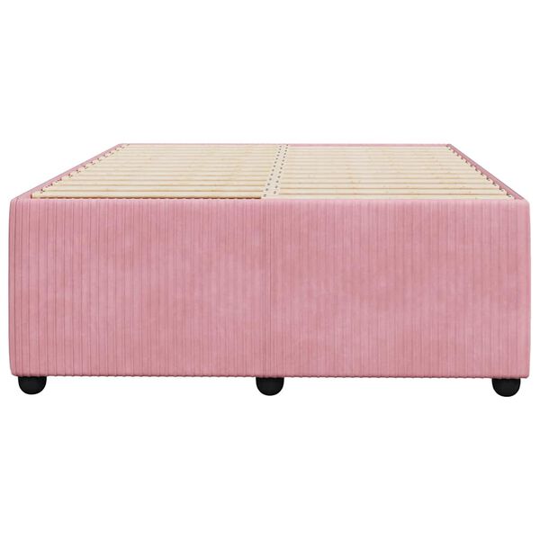 vidaXL Bettgestell ohne Matratze Rosa 120x190 cm Samt