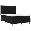 vidaXL Boxspringbett mit Matratze Schwarz 140 x 200 cm Stoff