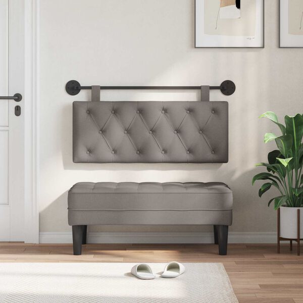 vidaXL H&auml;ngevorderseite Wandmontiert Taupe 110 x 55 x 7 cm Stoff