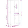 vidaXL Highboard Wei&szlig; 69,5x34x180 cm Holzwerkstoff