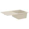 vidaXL Waschbecken Beige 780 x 500 mm 80% Quarz und 20% Harz