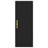 vidaXL Highboard Schwarz 34,5x34x180 cm Holzwerkstoff