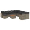 vidaXL Patio Sofa Set 11-Sitzer Grey