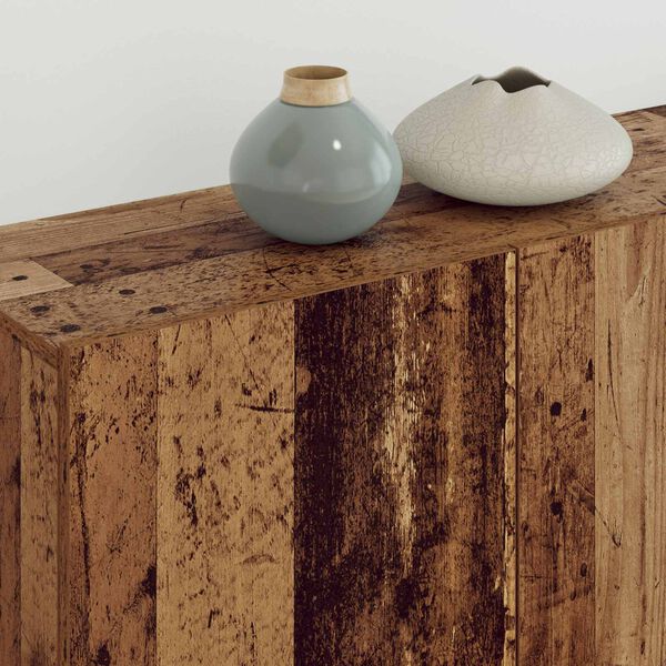 vidaXL TV-Schr&auml;nk Wandmontiert 4 pcs Altholz Holzwerkstoff